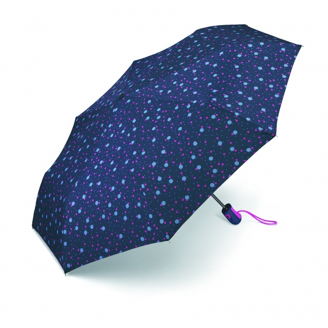 Umbrelă automată Esprit Easymatic Light Bouncing Dots, albastru